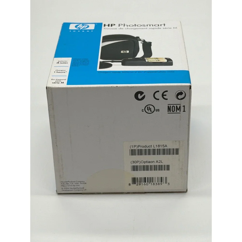 HP Photosmart M-series Quick Recharge Kit‎ L1815A NiMH Batteries Case 1-Hour